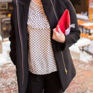 J Crew City Coat - Black